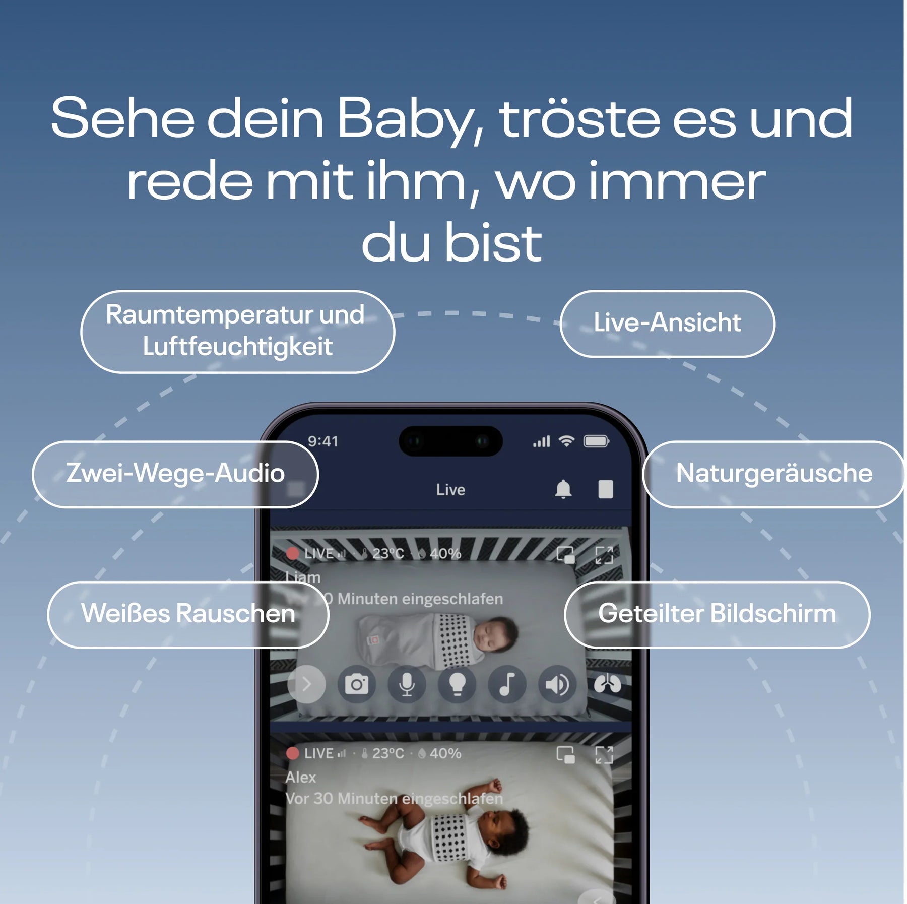 Nanit Pro Kamera Babyphone mit App + Bodenständer