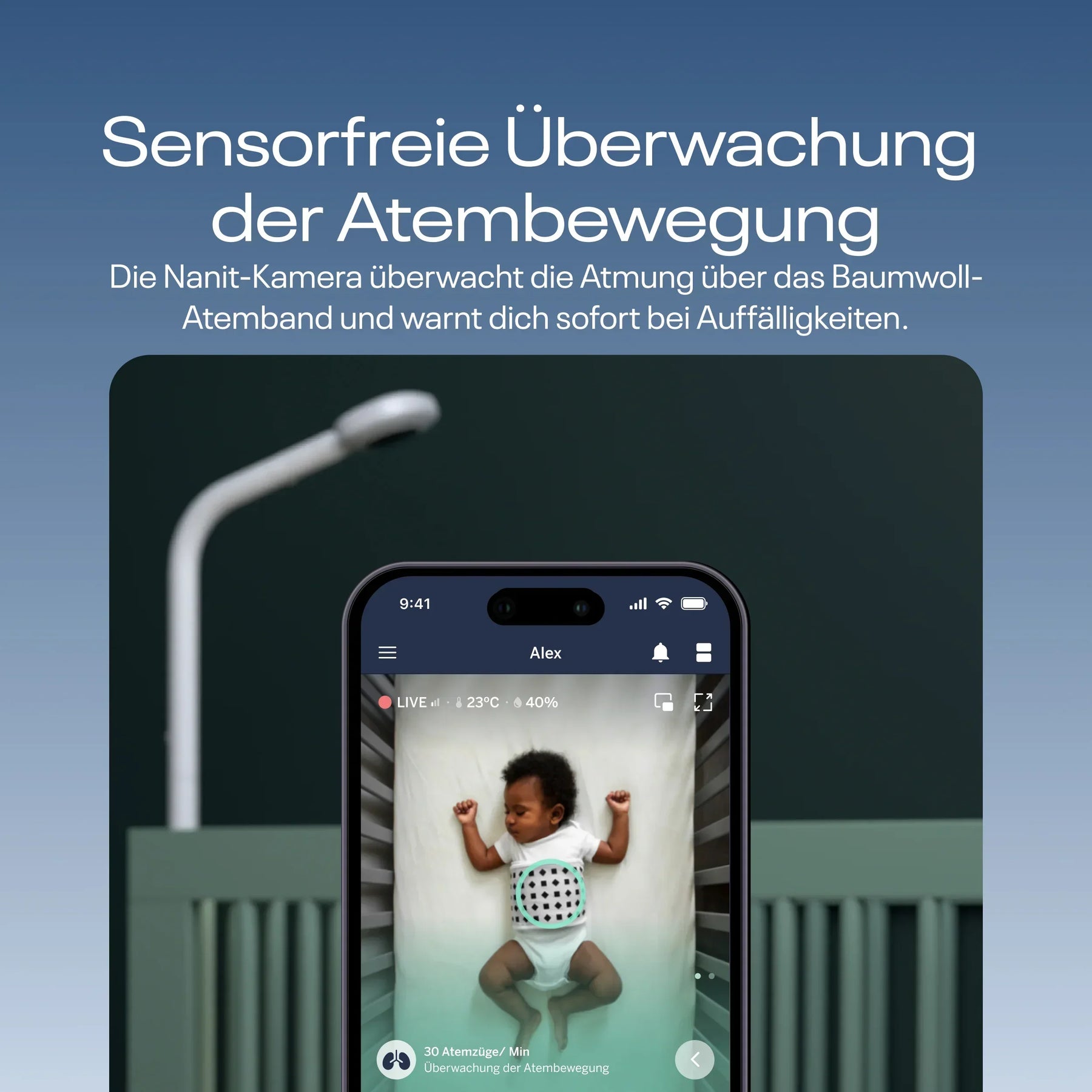 Nanit Pro Kamera Babyphone mit App + Bodenständer