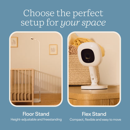 | Nanit Smart Baby Monitor with Floor Stand and Flex Stand for flexible baby monitoring