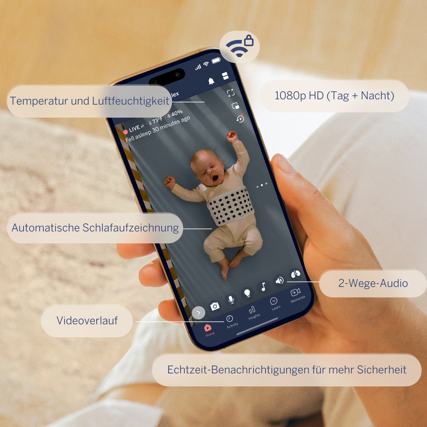 Nanit Pro Kamera Babyphone mit App + Bodenständer