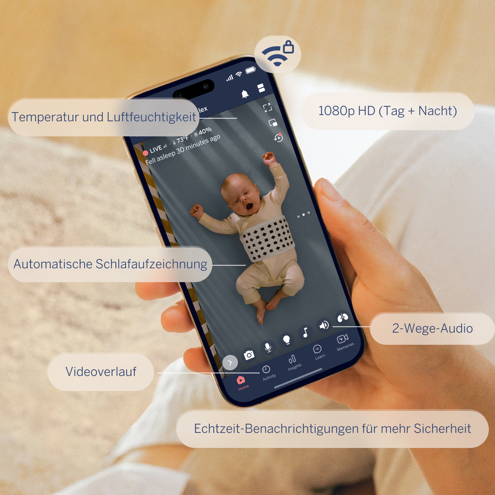 Caméra Nanit Pro – babyphone connecté + Support flexible