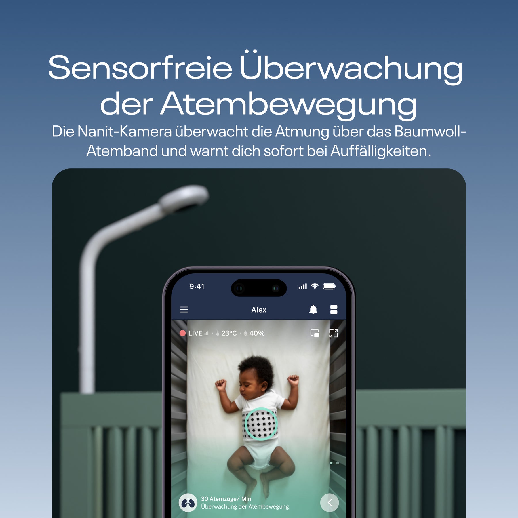 Nanit Pro Kamera Babyphone mit Atemüberwachung