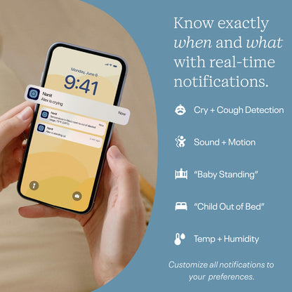 | Nanit Smart Baby Monitor with real-time alerts for crying, coughing, sound, motion and room conditions