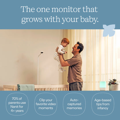 | Nanit Smart Baby Monitor growing with your baby through sleep insights, memories and age-based guidance